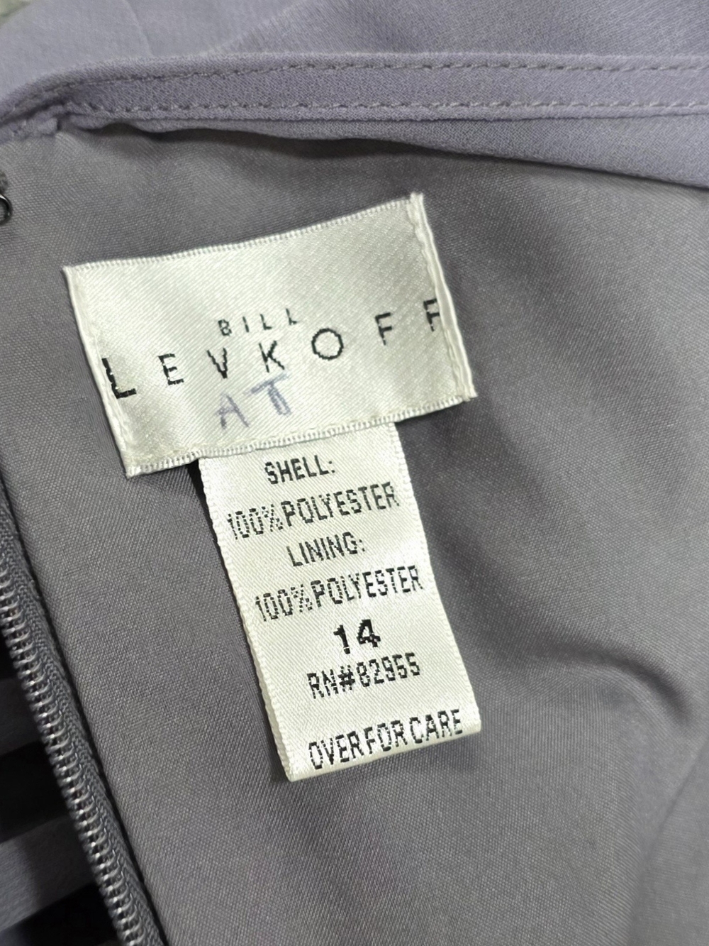 Bill Levkoff Sheer Yoke Pleated Chiffon Maxi Dress in Dusty Mauve (Size :14) - Picture 5 of 10